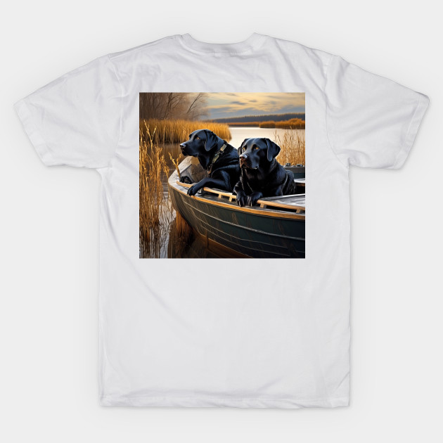 Black Labs on a Boat by AnchoredK9s